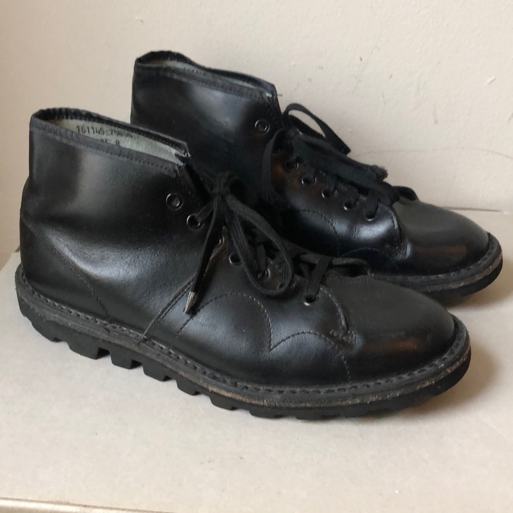 Black Leather Monkey Boots